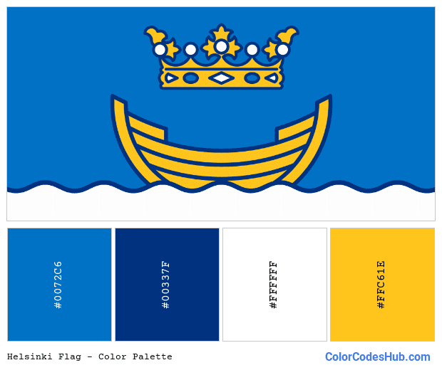 Helsinki flag color palette