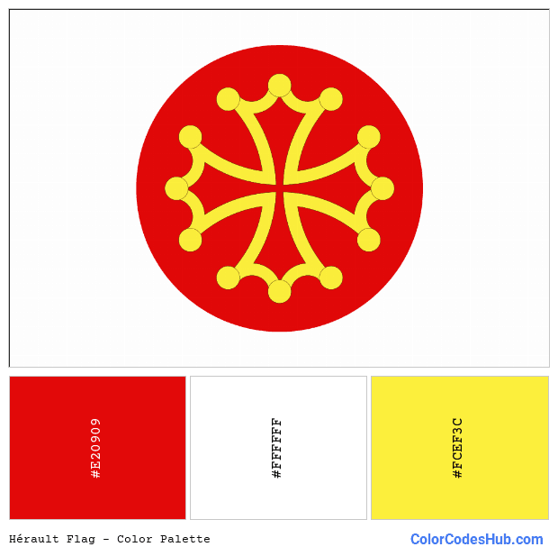 Hérault flag color palette