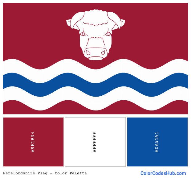 Herefordshire flag color palette