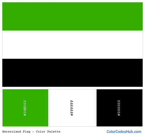 Hereroland flag color palette