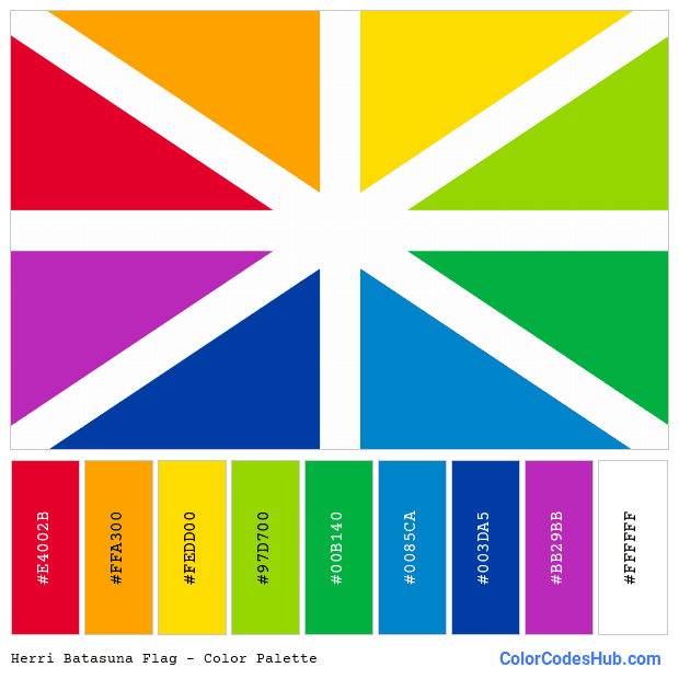 Herri Batasuna flag color palette