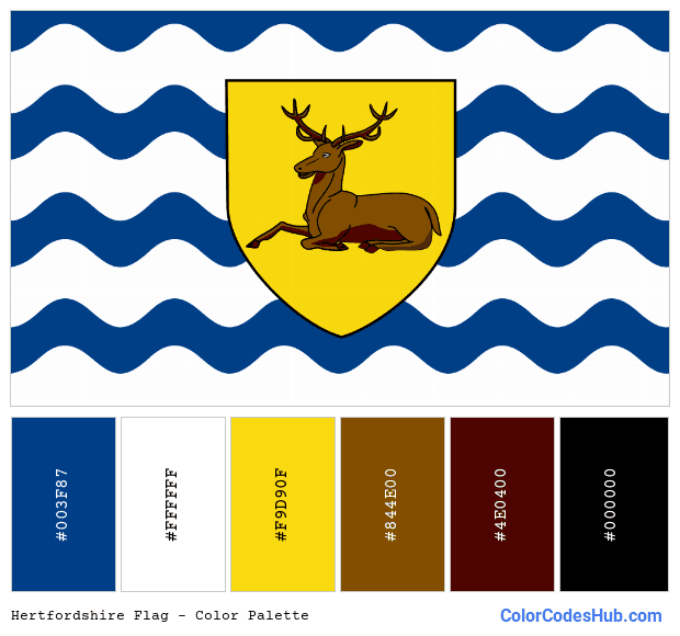 Hertfordshire flag color palette