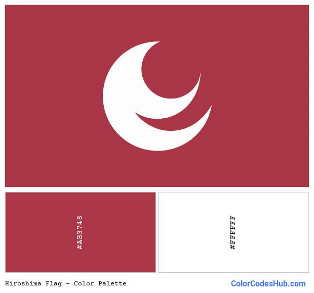 Hiroshima flag color palette