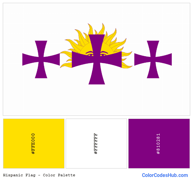 Hispanic flag color palette