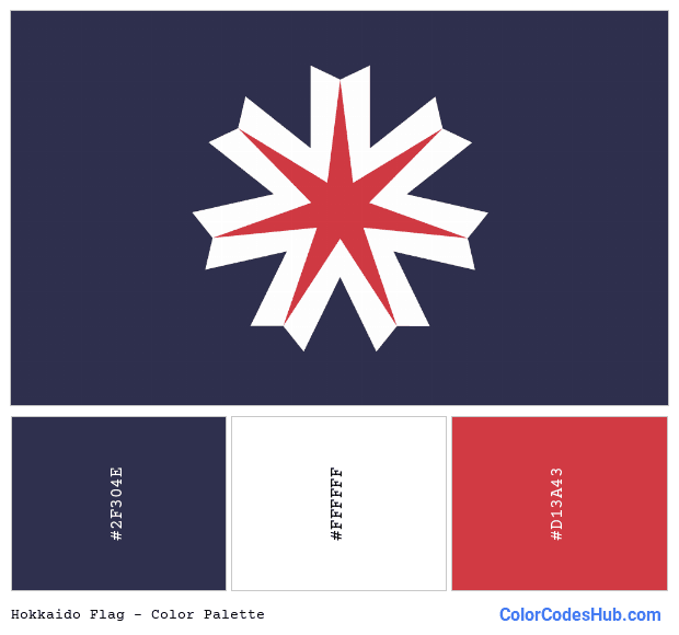 Hokkaido flag color palette
