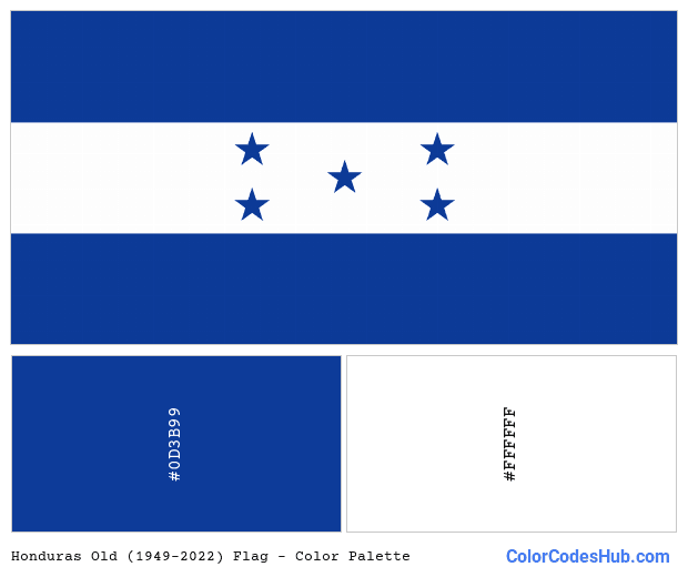 Honduras Old (1949-2022) flag color palette