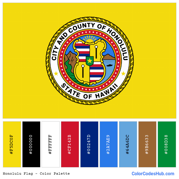 Honolulu flag color palette