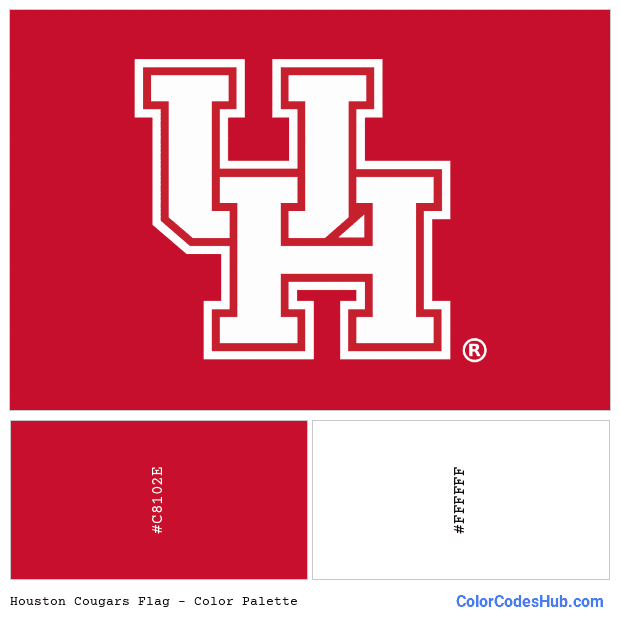 Houston Cougars flag color palette