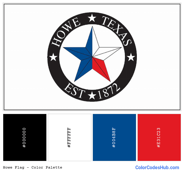 Howe flag color palette