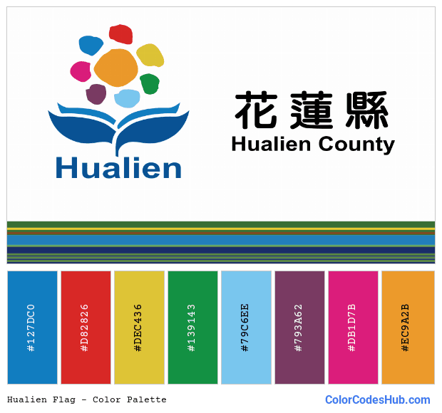 Hualien flag color palette