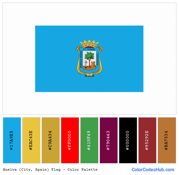 Huelva (City, Spain) flag color palette