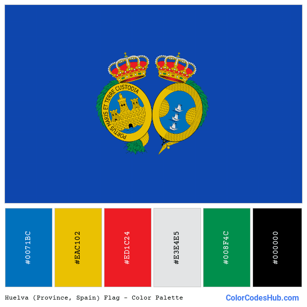 Huelva (Province, Spain) flag color palette