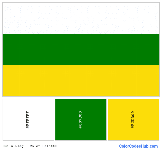 Huila flag color palette