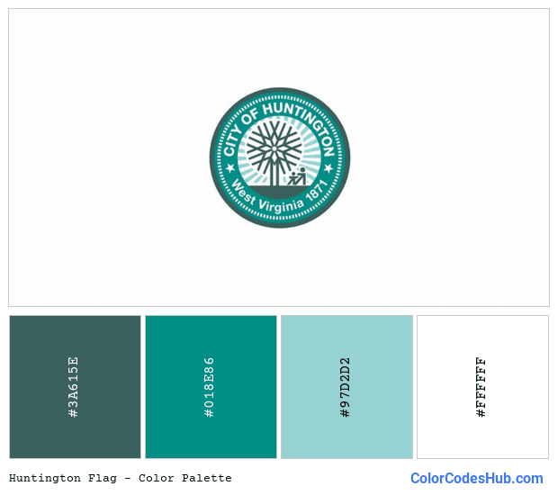 Huntington flag color palette