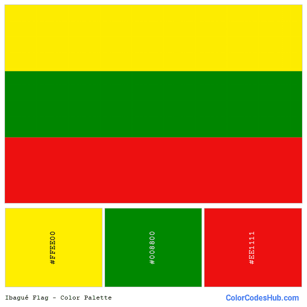 Ibagué flag color palette