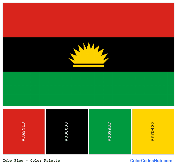 Igbo flag color palette