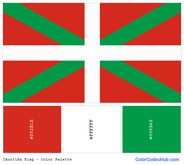 Ikurriña flag color palette