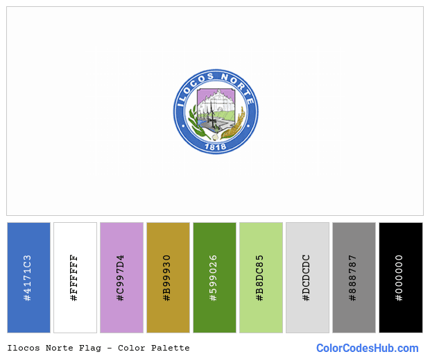 Ilocos Norte flag color palette