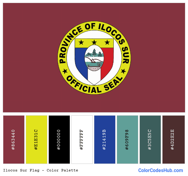 Ilocos Sur flag color palette