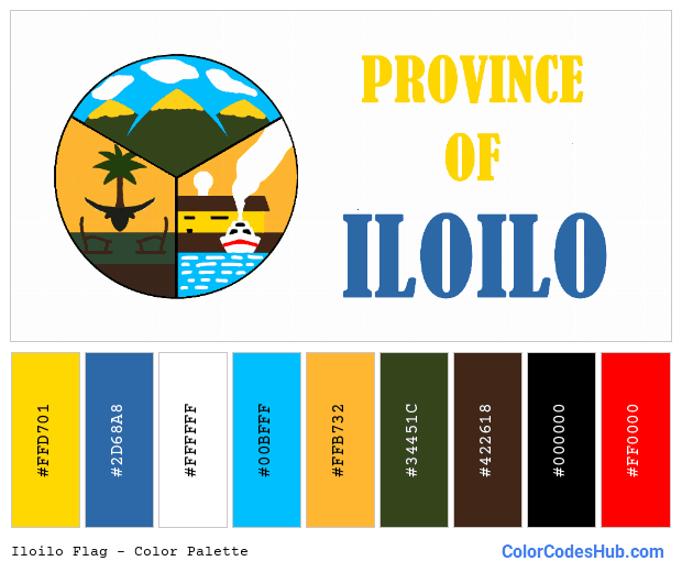 Iloilo flag color palette