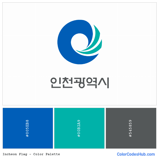 Incheon flag color palette