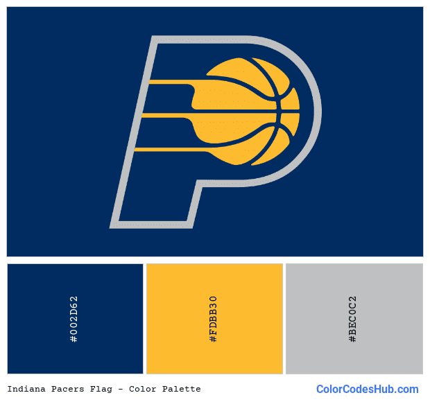 Indiana Pacers flag color palette