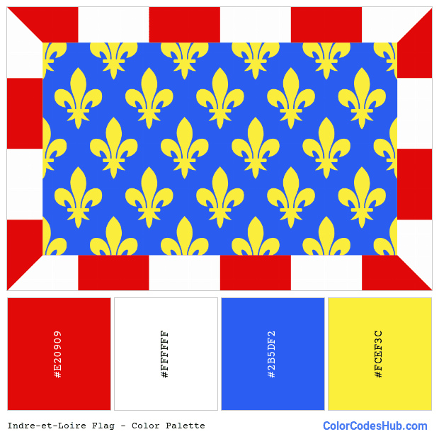Indre-et-Loire flag color palette