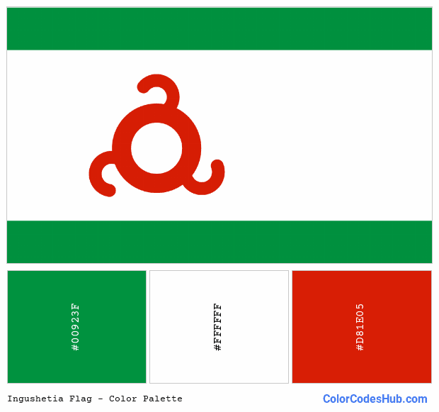 Ingushetia flag color palette