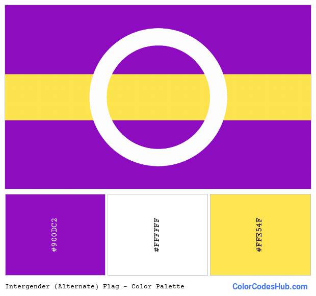 Intergender (Alternate) flag color palette