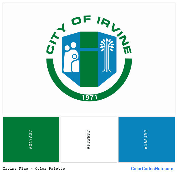 Irvine flag color palette