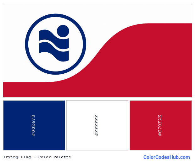Irving flag color palette