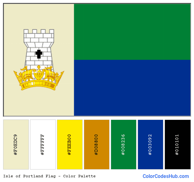 Isle of Portland flag color palette