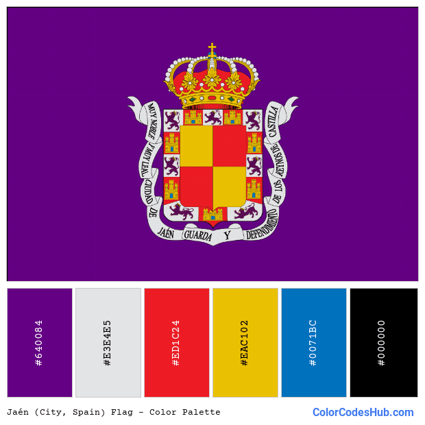 Jaén (City, Spain) flag color palette