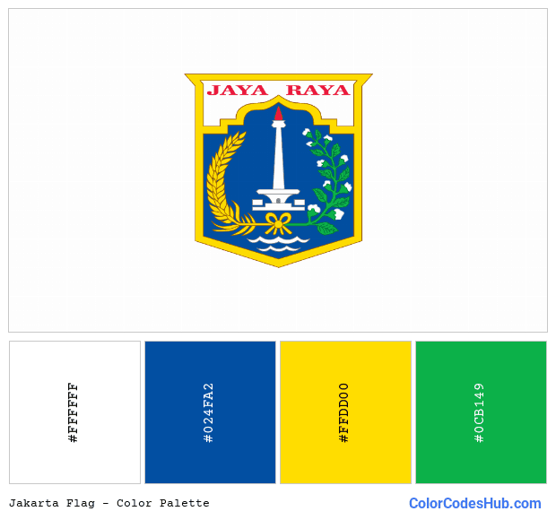 Jakarta flag color palette