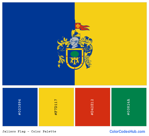 Jalisco flag color palette