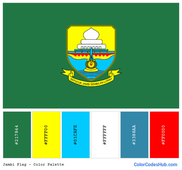 Jambi flag color palette