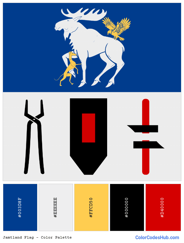 Jamtland flag color palette