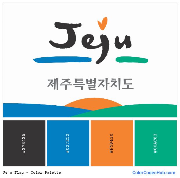 Jeju flag color palette