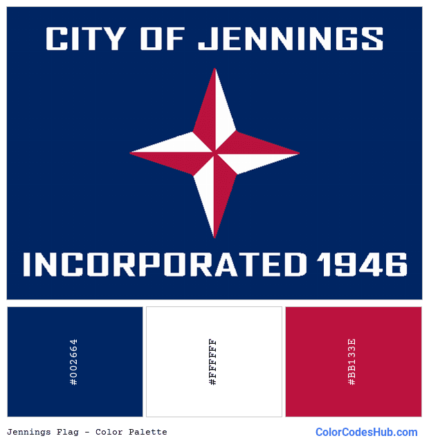 Jennings flag color palette