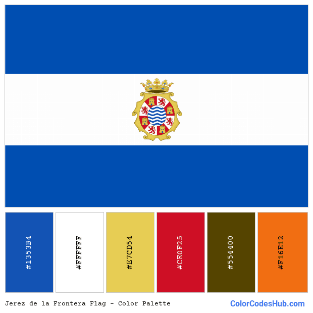 Jerez de la Frontera flag color palette