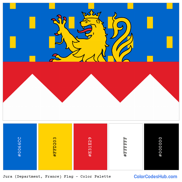 Jura (Department, France) flag color palette
