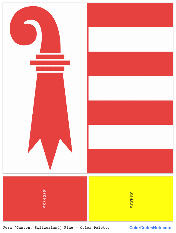 Jura (Canton, Switzerland) flag color palette