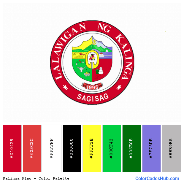 Kalinga flag color palette