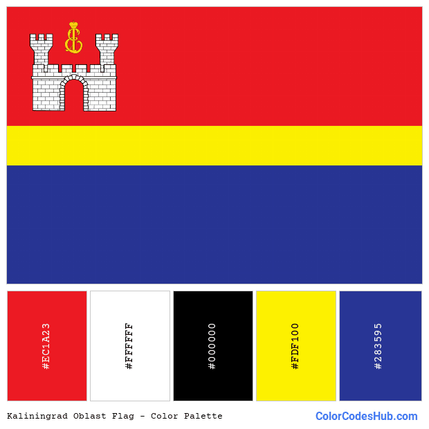 Kaliningrad Oblast flag color palette