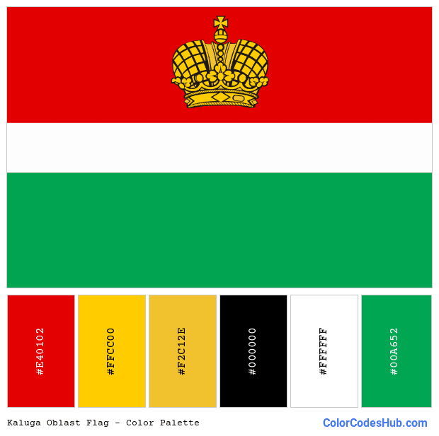 Kaluga Oblast flag color palette