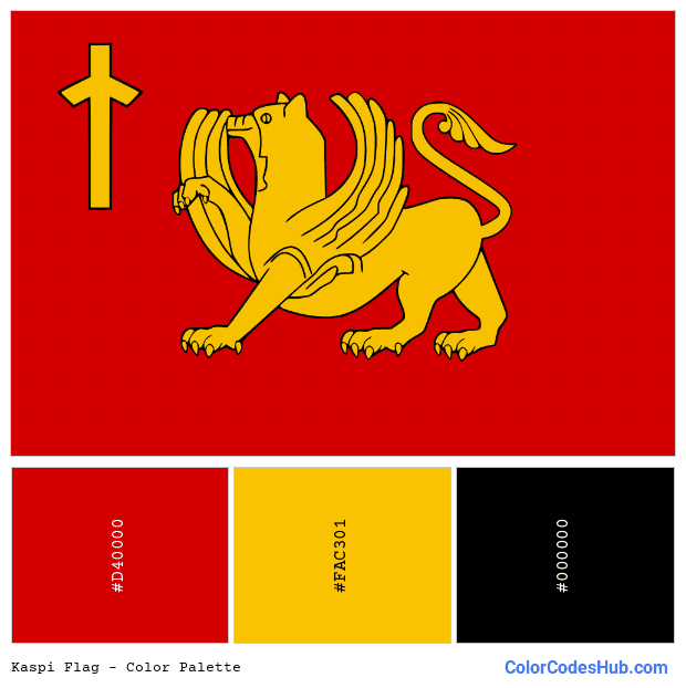 Kaspi flag color palette