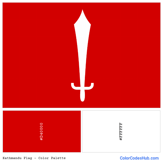 Kathmandu flag color palette