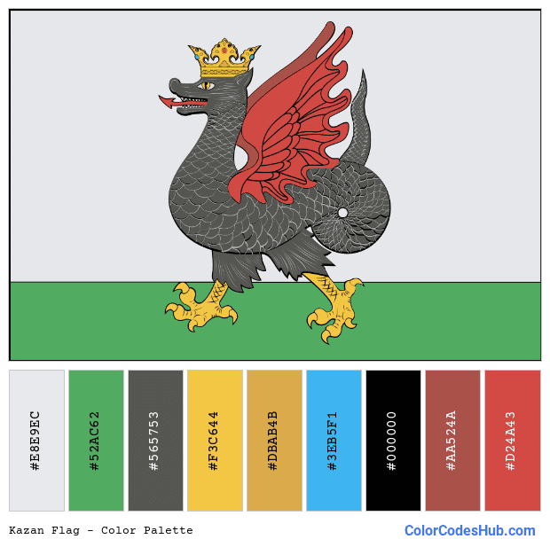 Kazan flag color palette