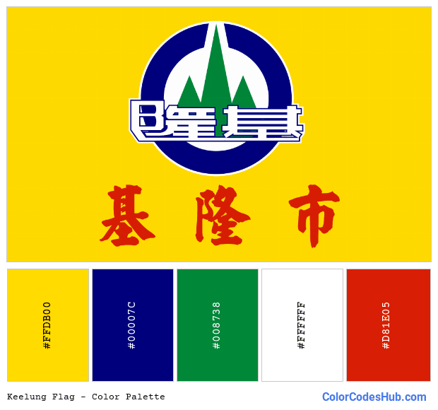 Keelung flag color palette