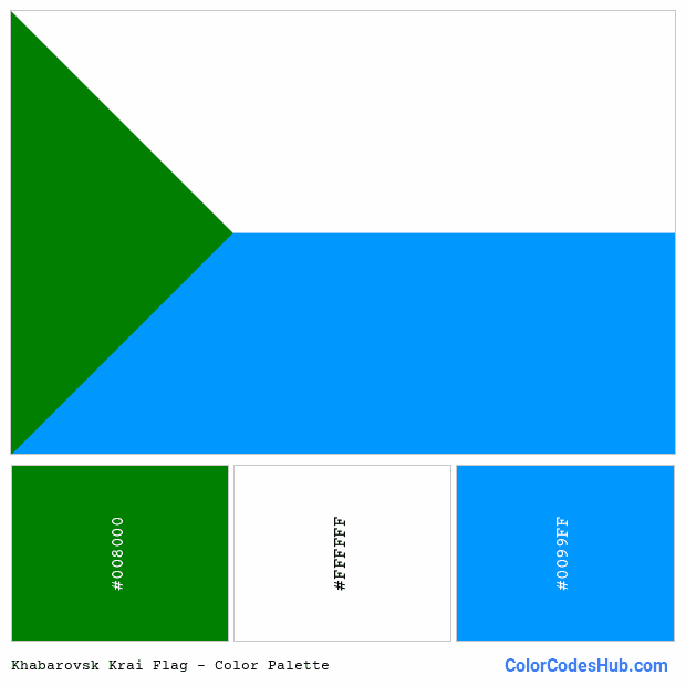 Khabarovsk Krai flag color palette